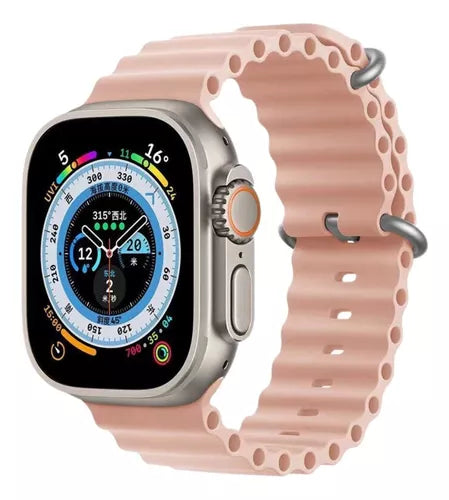 Smartwatch Ultra Pro con 2 correas negro + rosa